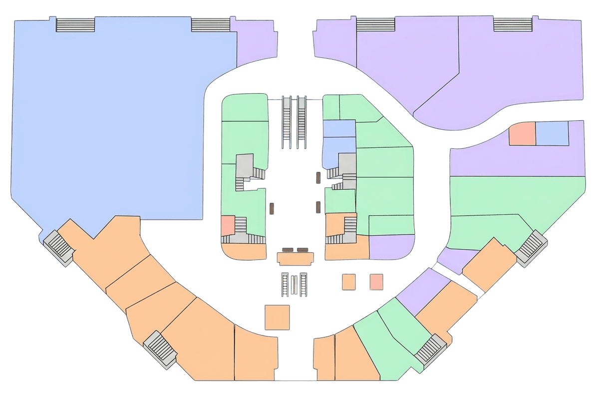 Mappa del centro commerciale Torri Bianche
